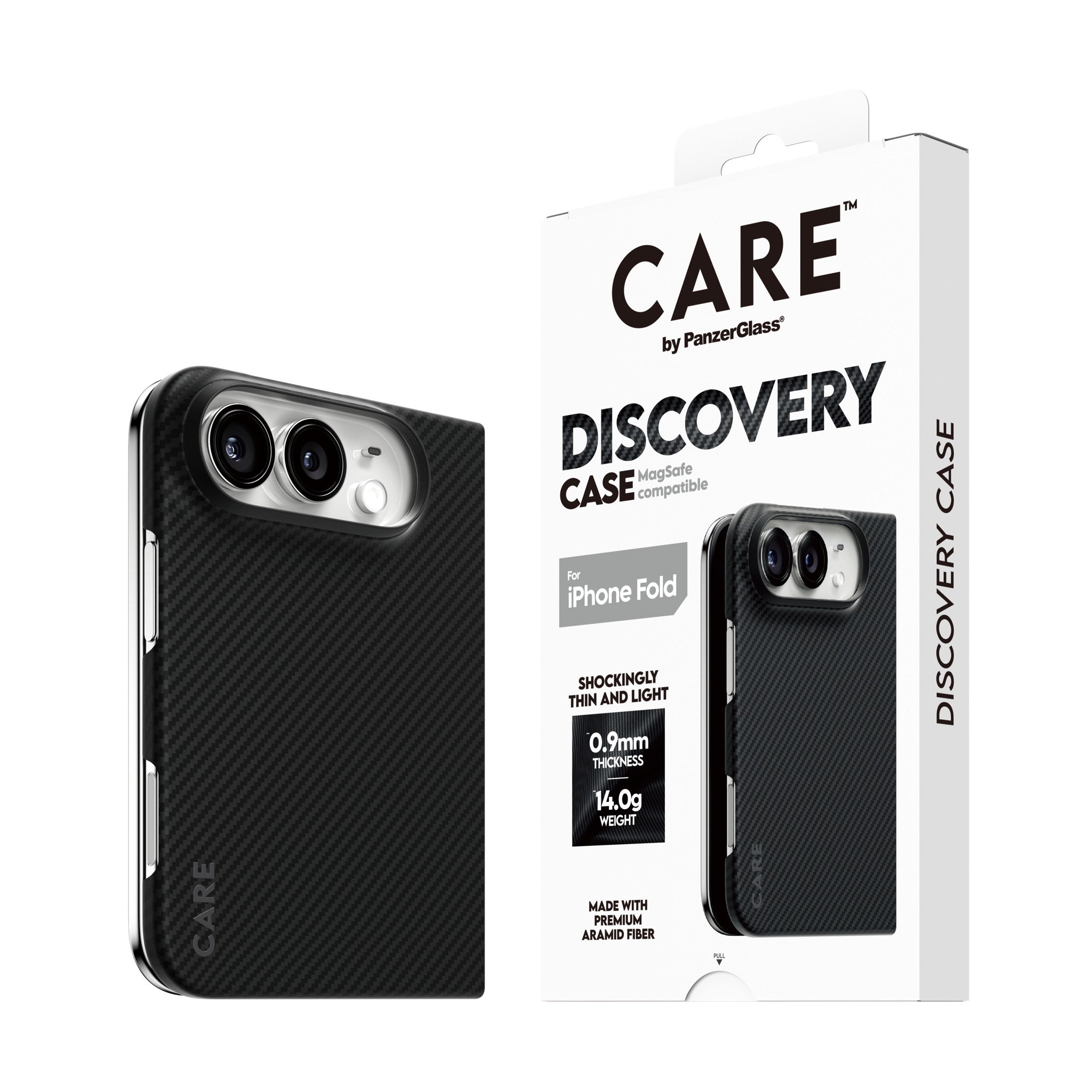 CARE™ by PanzerGlass® Discovery Case Sort & Grå m. MagSafe iPhone 2026 Fold